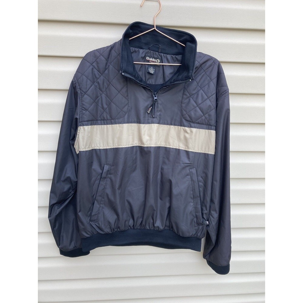 Guide Series Men's Jacket Adult Medium Black Beige Pullover Zipper Pockets